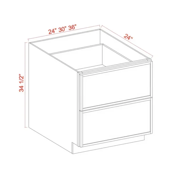 Base Cabinet 2 Drawers 2DB30 2-DRAWERS BASE
