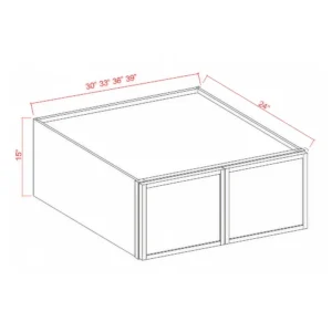 Wall Refrigerator Cabinet Double Doors W362424