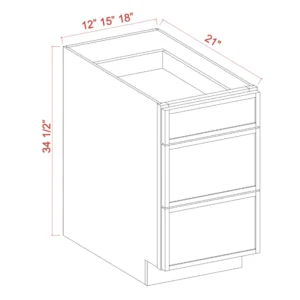 Vanity Drawer Cabinet 3VDB12